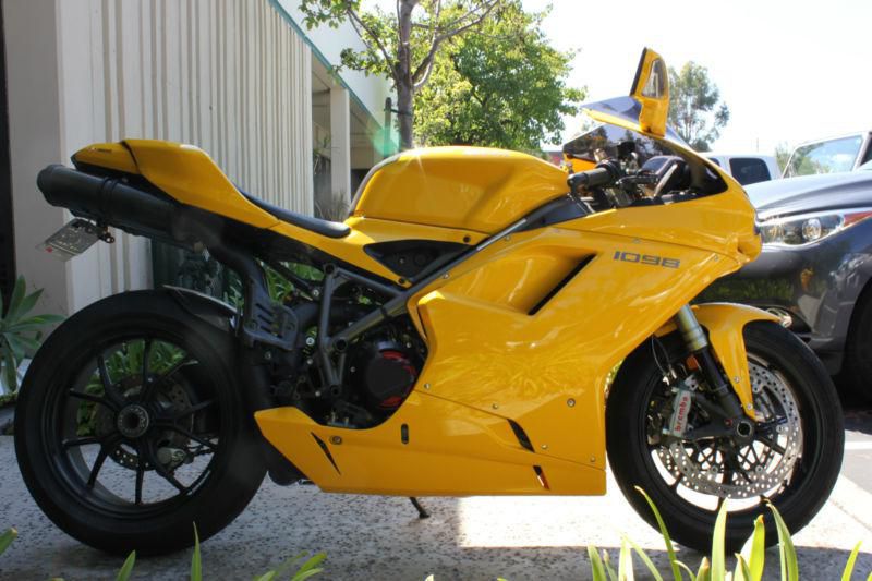 2007 ducati 1098 yellow street legal / trackbike - very clean