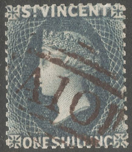 St vincent 1866 qv perf 14 1/2 fine used stamp