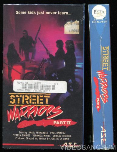CRIME SLEAZE BETA NOT VHS STREET WARRIORS II 1977 ALL SEASONS ENTERTAINMENT CULT