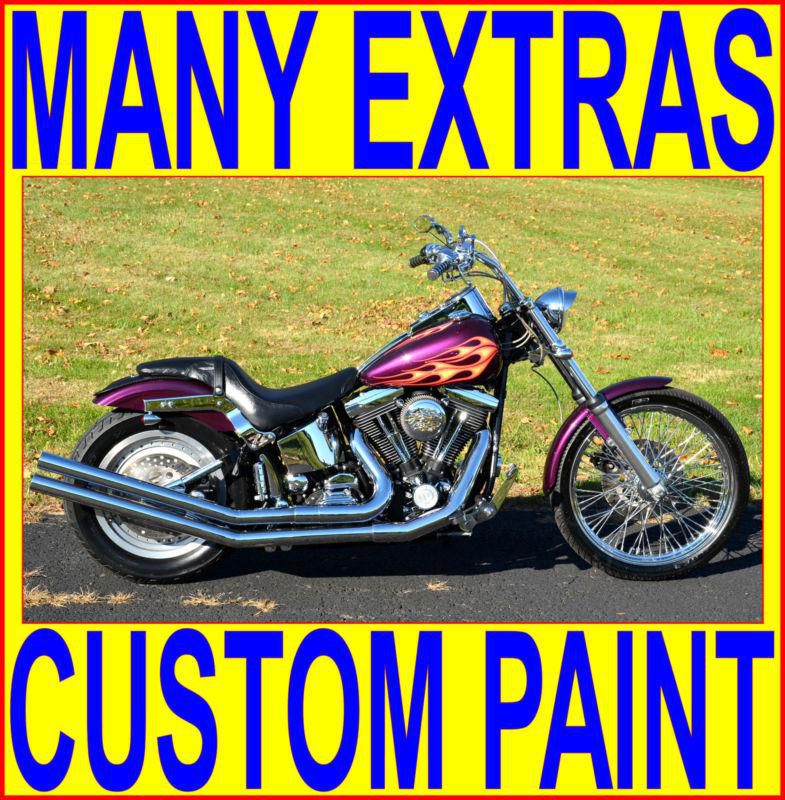 1997 harley davidson evolution evo softail custom fxstc chopper look many extras