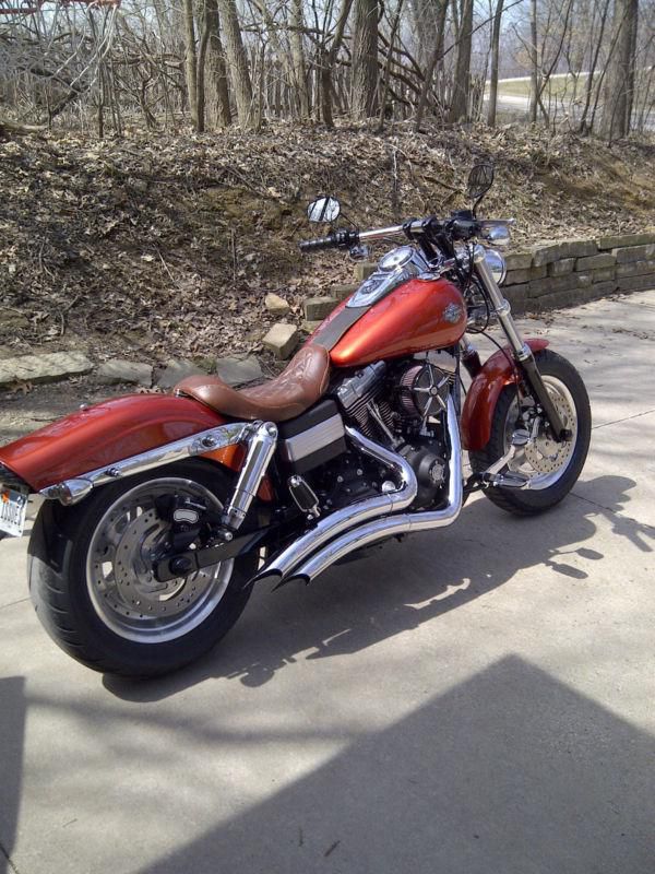 2011 harley davidson fat bob   sedona orange