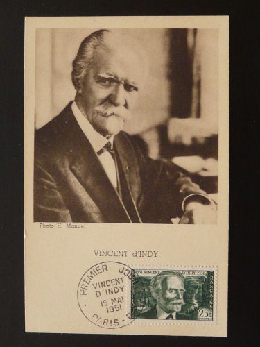 music composer Vincent d&#039;Indy maximum card 1951