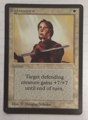 Mtg magic the gathering - beta - righteousness mp