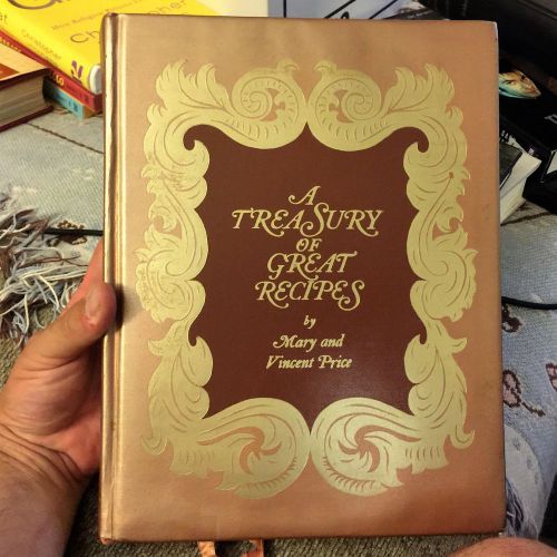 A treasury of great recipes vincent price hardcover cookbook 1st edition vintage