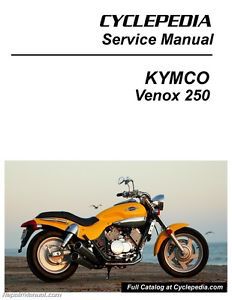 KYMCO Venox 250 Service Manual Printed by CYCLEPEDIA - 800-426-4216