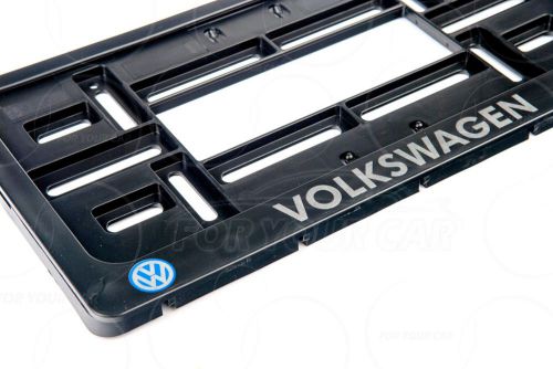 Volkswagen logo auto frame usa for license plate plates sharan golf cc vento eos