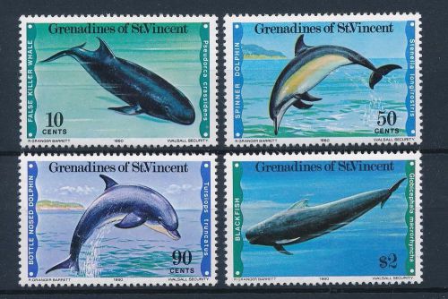 [33317] grenadines of st. vincent 1980 marine life whales mnh