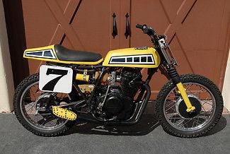 1976 yellow ahrma flat tracker street tracker motorcycle!