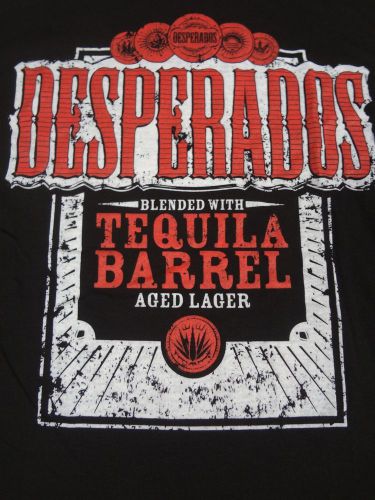 Desperados - tequila barrel aged lager - classic logo - large black t-shirt v976
