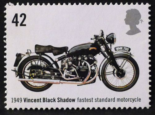 Vincent black shadow (1949) motorcycle on 2005 stamp - unmounted mint