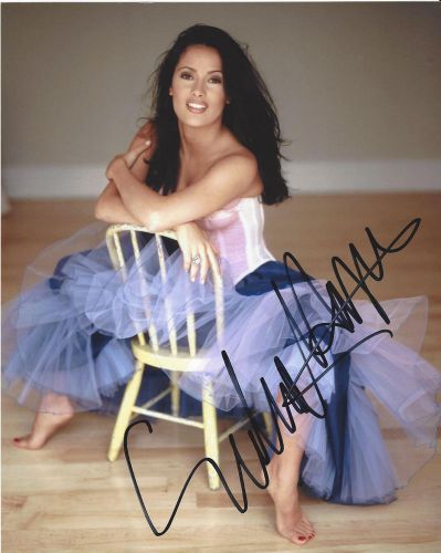 SALMA HAYEK SIGNED AUTHENTIC 8X10 PHOTO w/COA SEXY ACTRESS DESPERADO SAVAGES