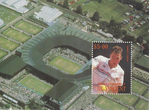 St. vincent unissued souvenir sheet lendl mnh cv $10++ est.