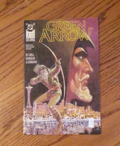 Green arrow #1, feb 1988, dc, grell, hannigan, giordano (vintage/collectible) vg