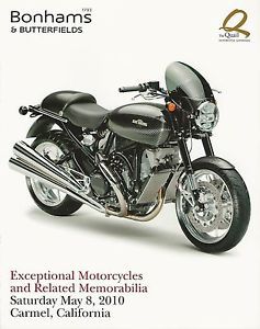 Bonhams Auction Catalog, 2010 Quail Motorcycle Gathering, Vincent, Triumph, etc