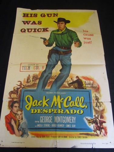 JACK MC CALL DESPERADO -WESTERN - U.S ONE SHEET-GEORGE MONTGOMERY