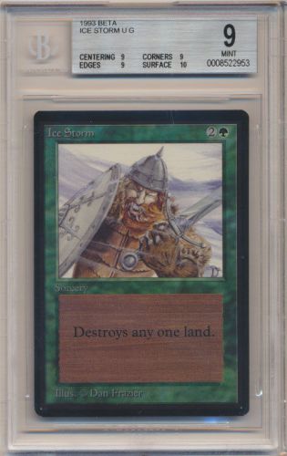 MTG Magic the Gathering BGS 9 Beta Ice Storm *MINT Condition SEE SCANS!! B
