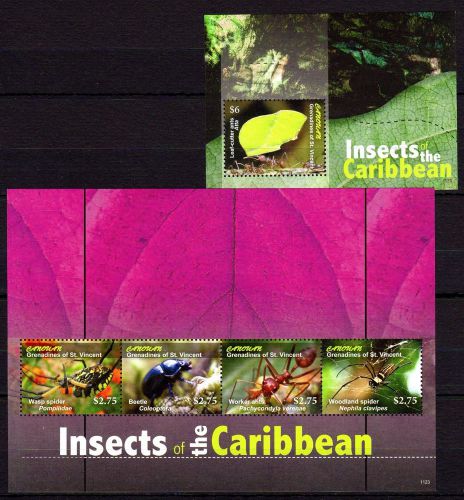 St.vincent canouan 2011 insects mnh --(cv 15)