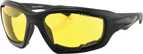 Bobster Eyewear EDES001Y Desperado Sunglasses Black/Yellow Lens