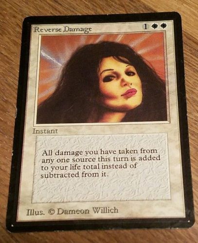 REVERSE DAMAGE Beta MTG Magic the Gathering Card