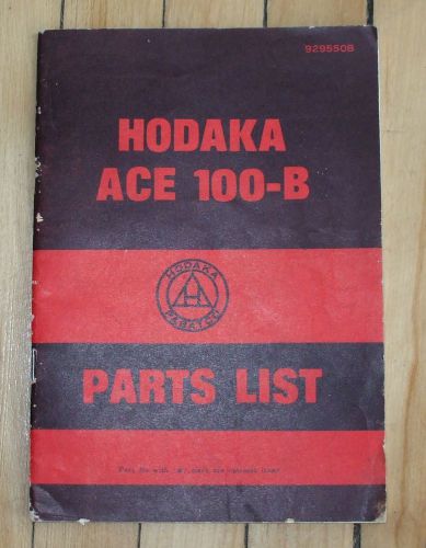 Original 1960&#039;s hodaka ace 100-b motorcycle parts booklet  29 pages