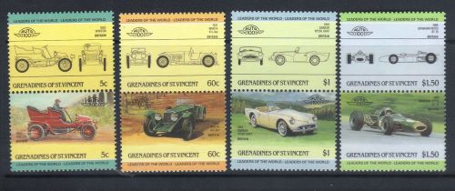 GRENADINES OF ST VINCENT 1986 LEADERS OF THE WORLD AUTOMOBILES 2nd SERIES MNH