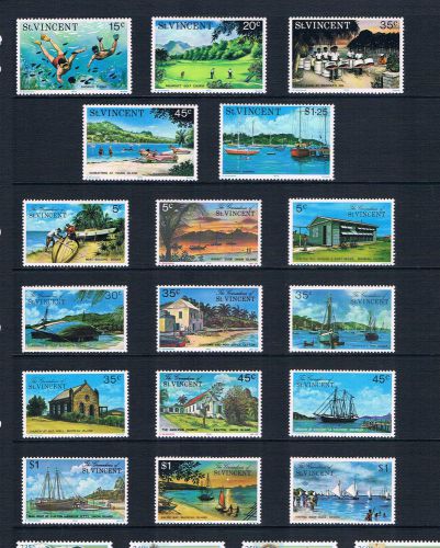 *** weekly stamp sale *** cat value: $11.00 - st vincent - diving 4 sets  mnh nh