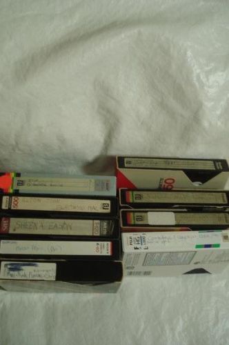 VINTAGE 8 PRE-RECORDED BETA BETAMAX TAPES SOLD AS BLANK