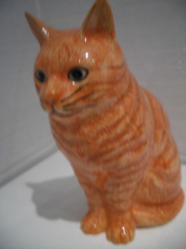 Quail Pottery Large Ceramic Vincent The Cat Money Box Boxed Ideal Gift