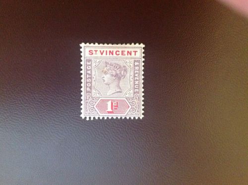 St vincent 1899 1d dull mauve &amp; carmine sg68 mh