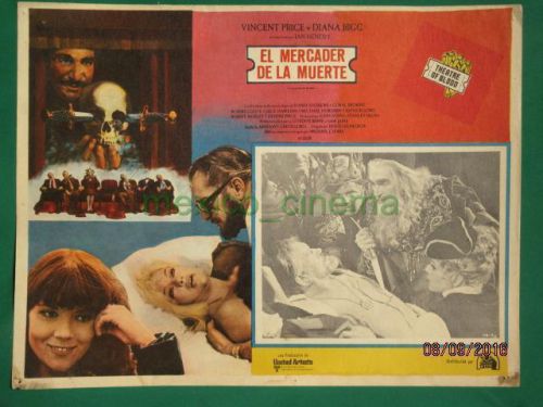 Vincent price theatre of blood horror diana rigg skull spanish mexico lobby card