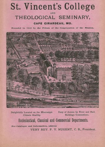 1891 st. vincent&#039;s college, cape girardeau missouri seminary color advertisement