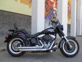 2011 black harley flstfb fatboy low, great custom exhaust and breather,softail