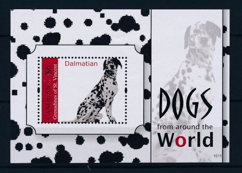 [33225] canouan st. vincent 2011 animals dogs dalmatian mnh sheet