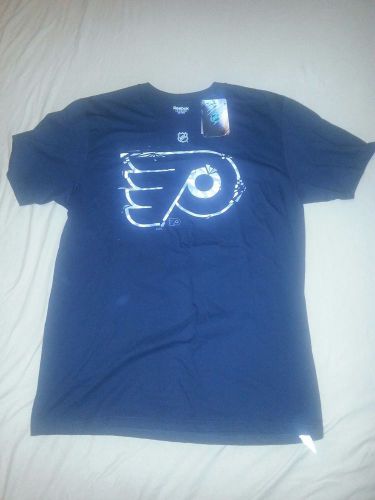 NHL REEBOK Philadelphia Flyers Vincent Lecavalier Black T-shirt Size Large, NWT