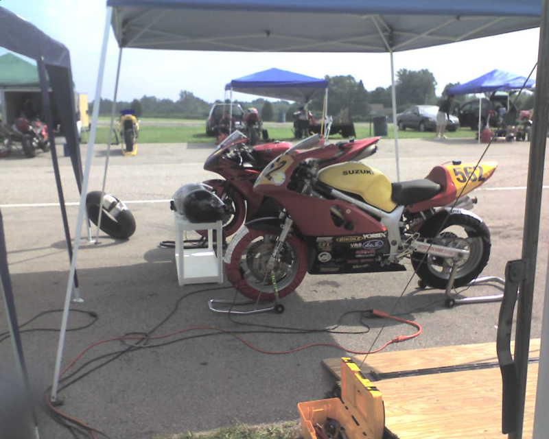 Set up for track days: nesba curve chasers, sport bike track time.