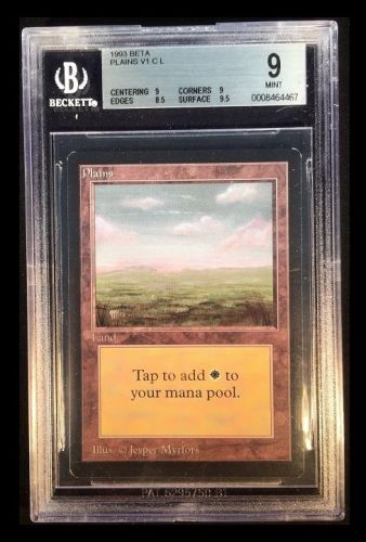 Bgs beta plains 9 magic beckett graded mtg