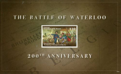 Canouan Grenadines Vincent 2015 MNH Battle of Waterloo Bicent 1v S/S Edward Orme