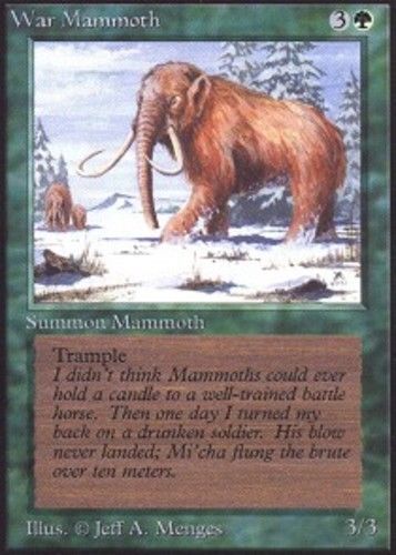 1x war mammoth * beta * nm, english * mtg