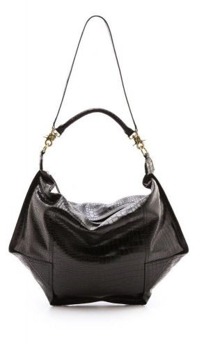 New with Tag- $525.00 Twelfth St. by Cynthia Vincent Dunaway Embossed Black Hobo