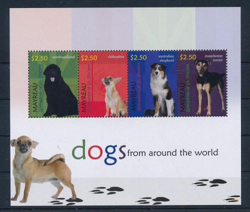 [33228] Mayreau St. Vincent 2010 Animals Dogs MNH Sheet