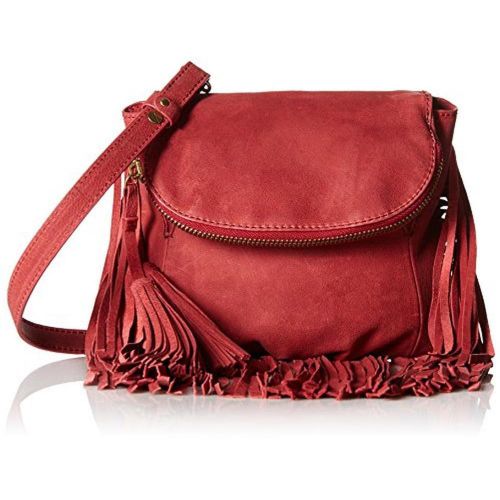 CYNTHIA VINCENT RED FRINGE AUTUMN LEATHER BAG PURSE NWT $299