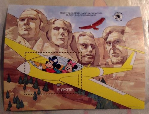 St Vincent Mount Rushmore Disney MNH S/S