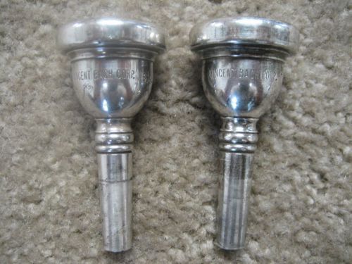 Two Vincent Bach Small Shank Mouthpieces - 7 and 6 1/2 AL