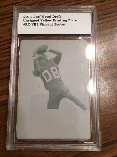 True #1/1!! 2011 leaf metal draft vincent brown rookie printing plate bgs! rare!