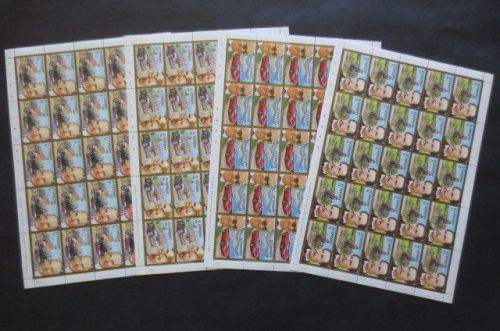 ST. VINCENT 1987 #1044-1047 XF MNH HIGH VALUES CARS COMPLETE SHEETS OF 25 SET