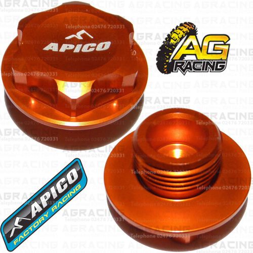 Apico Orange Headstock Steering Stem Nut For Husaberg TE 300 2012 MotoX Enduro