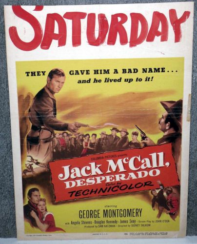 JACK MCCALL DESPERADO original 1952 movie poster GEORGE MONTGOMERY
