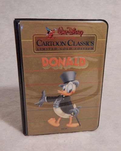 Betamax beta  donald 1984 limited gold edition disney cartoon classics