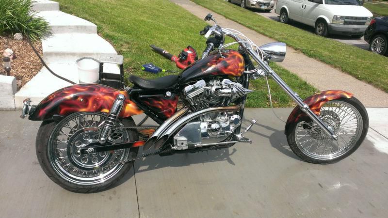 Custom Harley Davidson chopper one of a kind