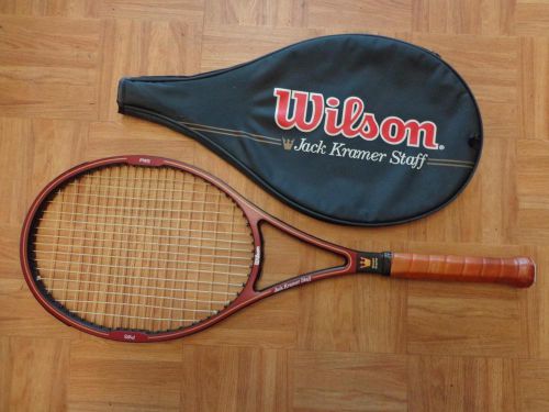 Wilson jack kramer staff mid 85 made in st. vincent 4 1/4 grip tennis racquet